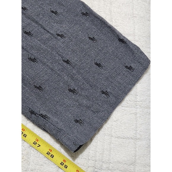 Polo Ralph Lauren Sleepwear Pajama Pants Size XL Gray W/ All Over Pony Print - Picture 2 of 6
